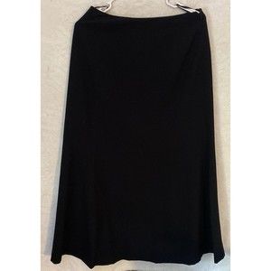 Laura Ashley Long Maxi Skirt Women's Size 4 Black Full Lined Zipper Back